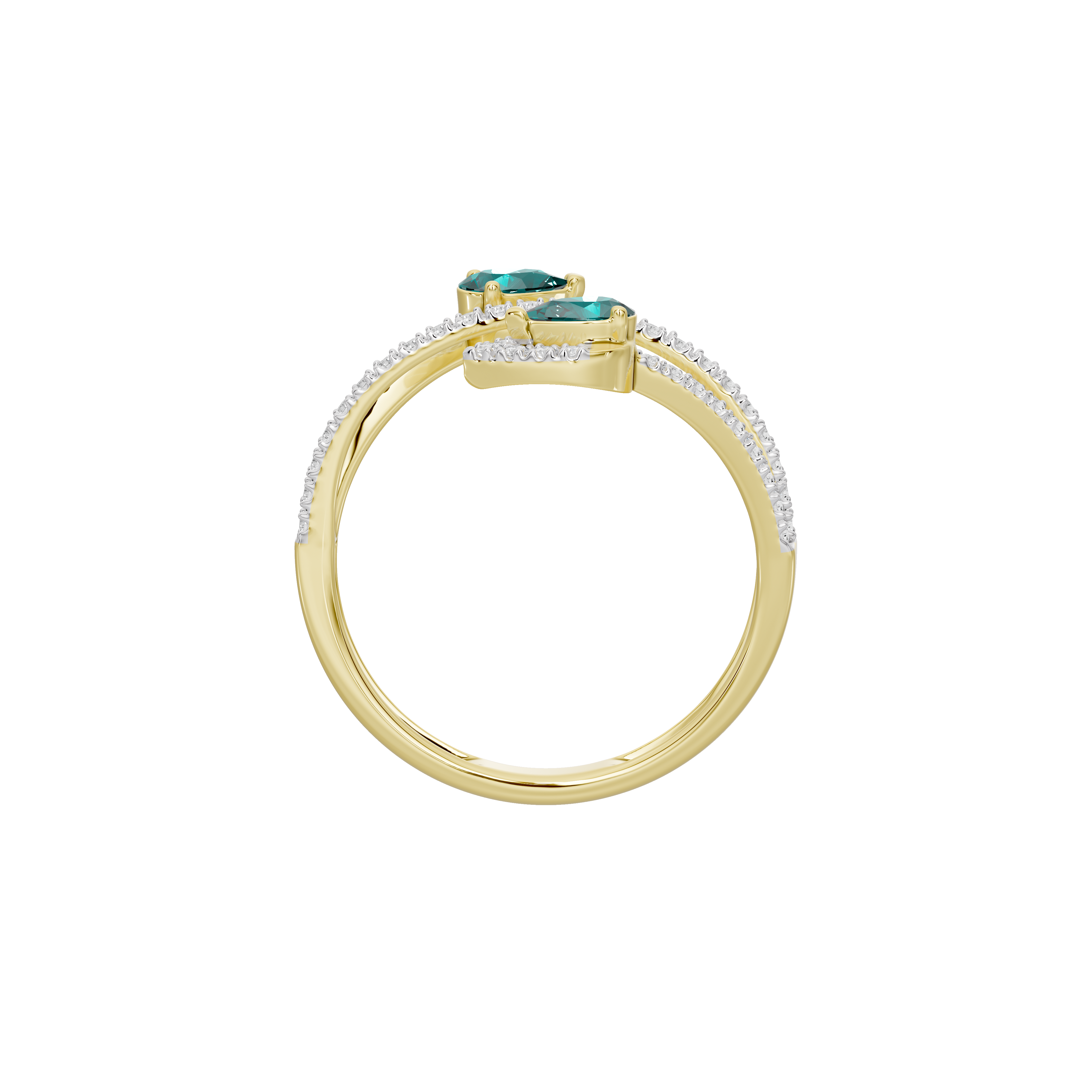 Emerald Driftline - Lab Diamond Ring