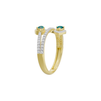 Emerald Driftline - Lab Diamond Ring