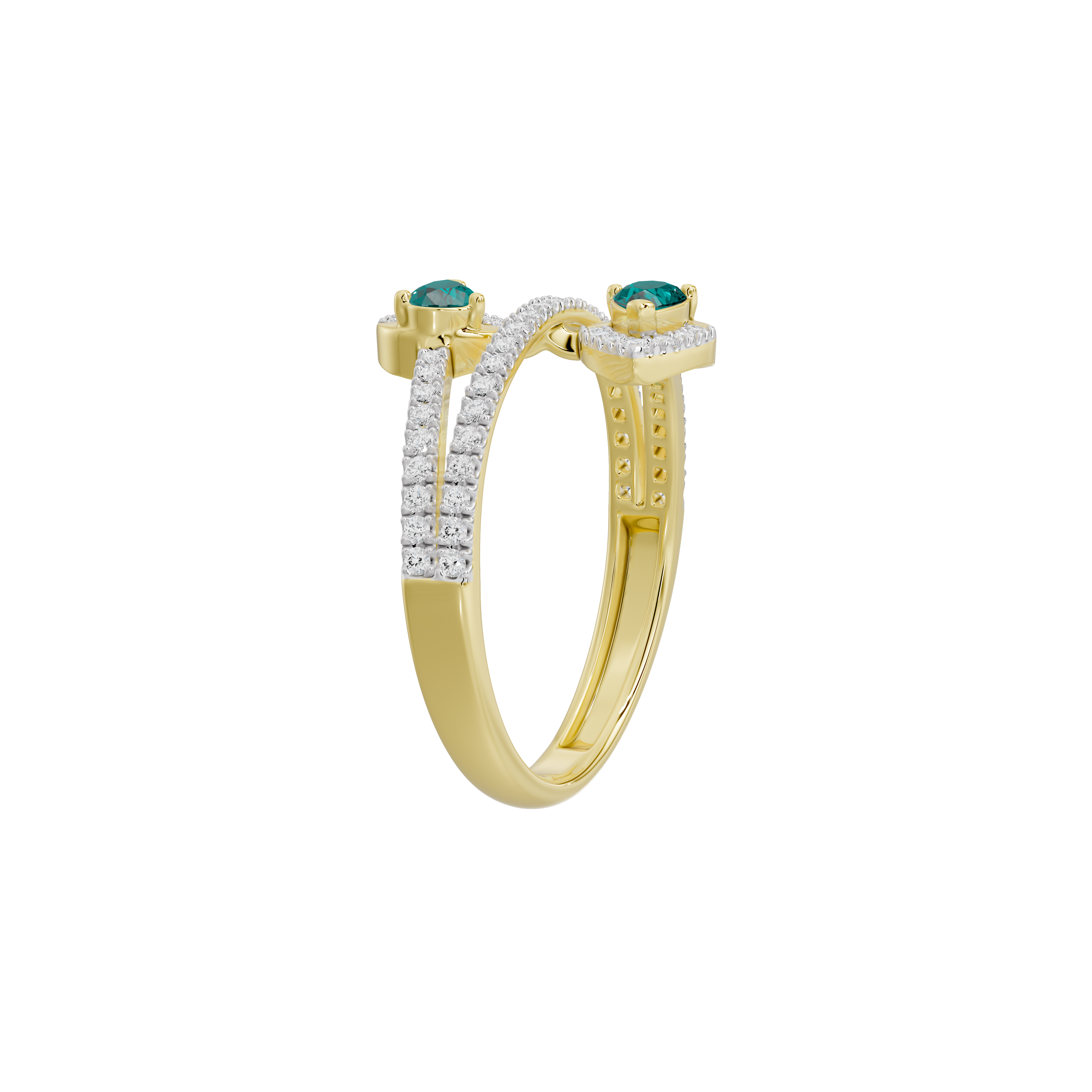Emerald Driftline - Lab Diamond Ring