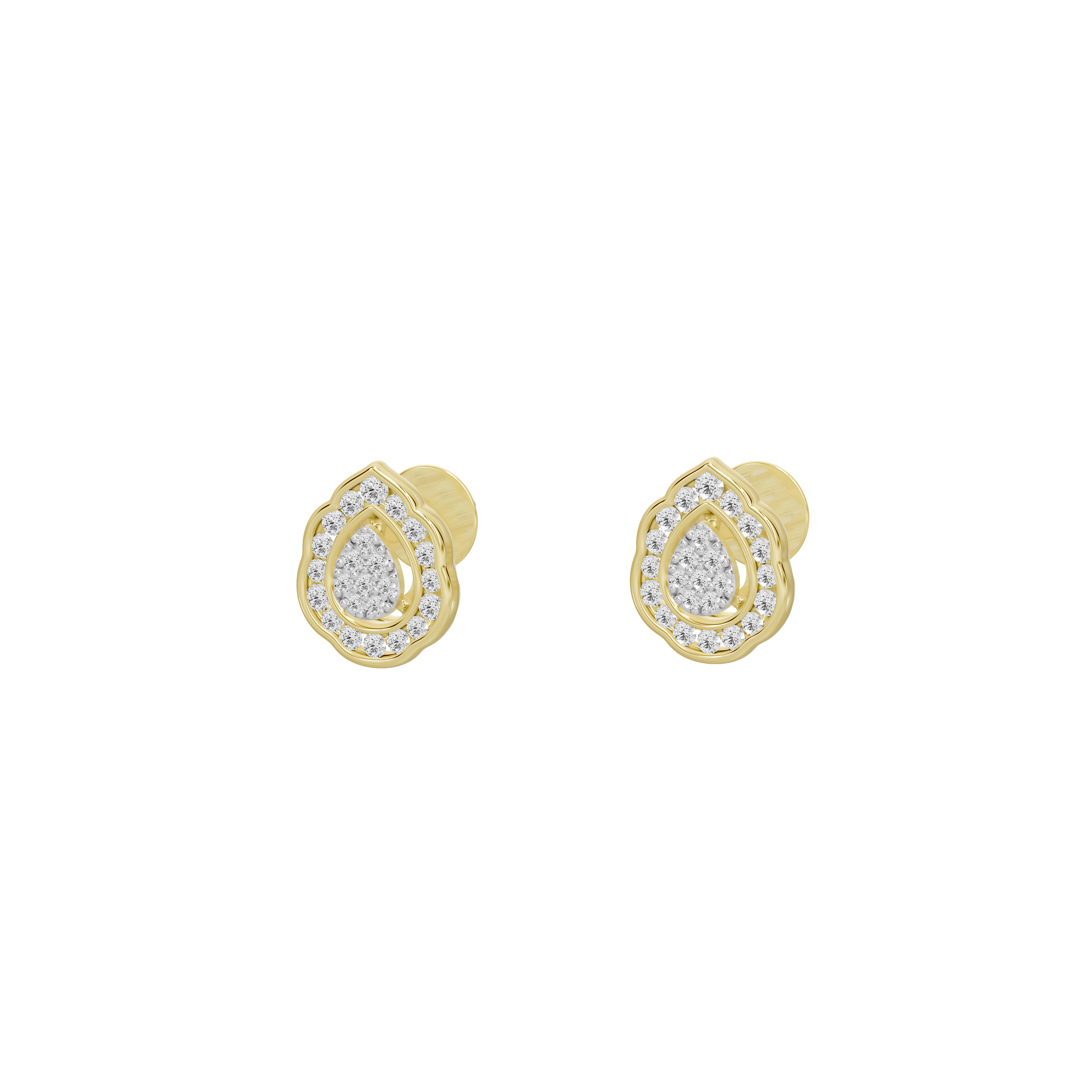 Bloom Halo Earring - Lab Diamond Earrings