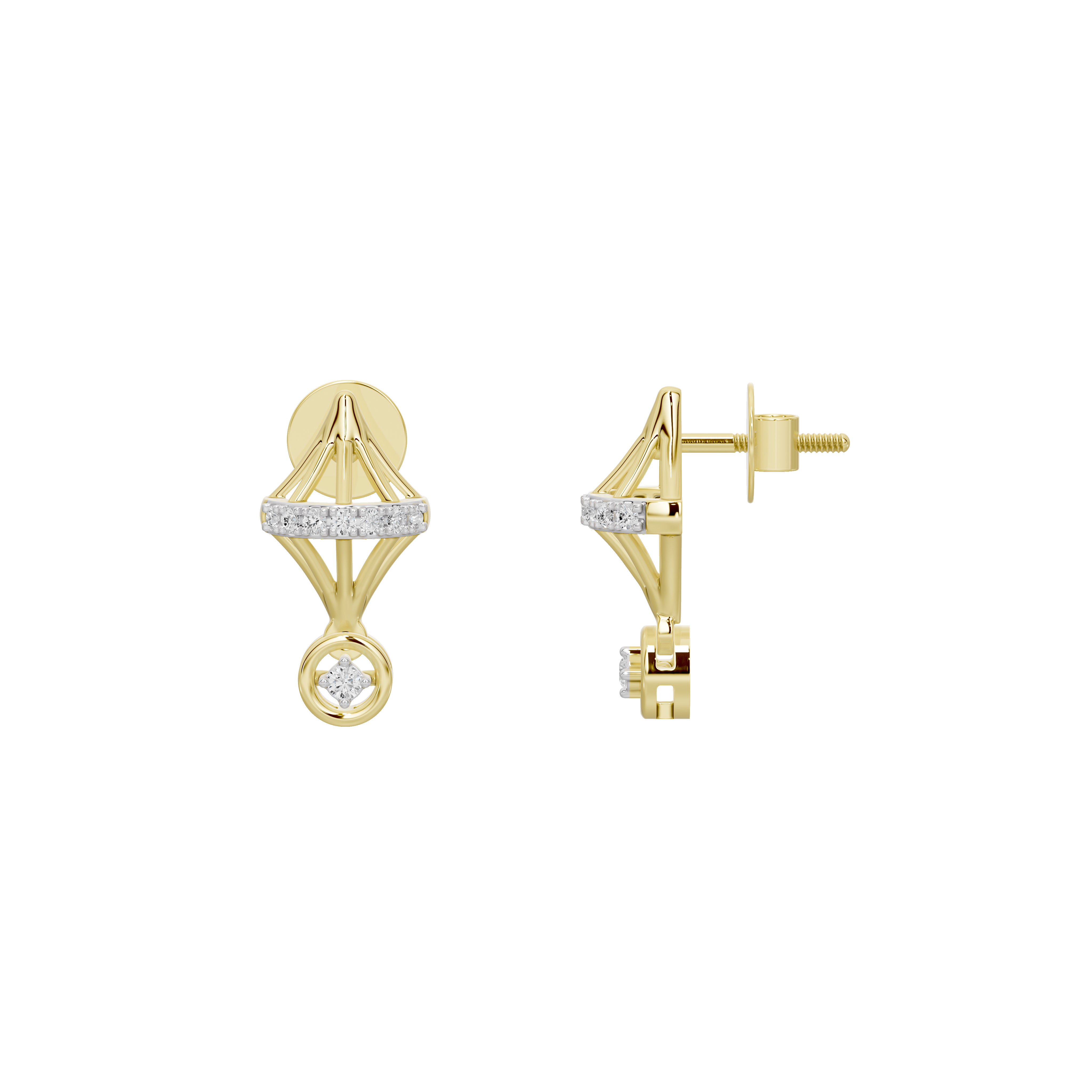 Geo Charm - Lab Diamond Earrings