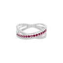Ruby Parallel Band - Lab Diamond Ring