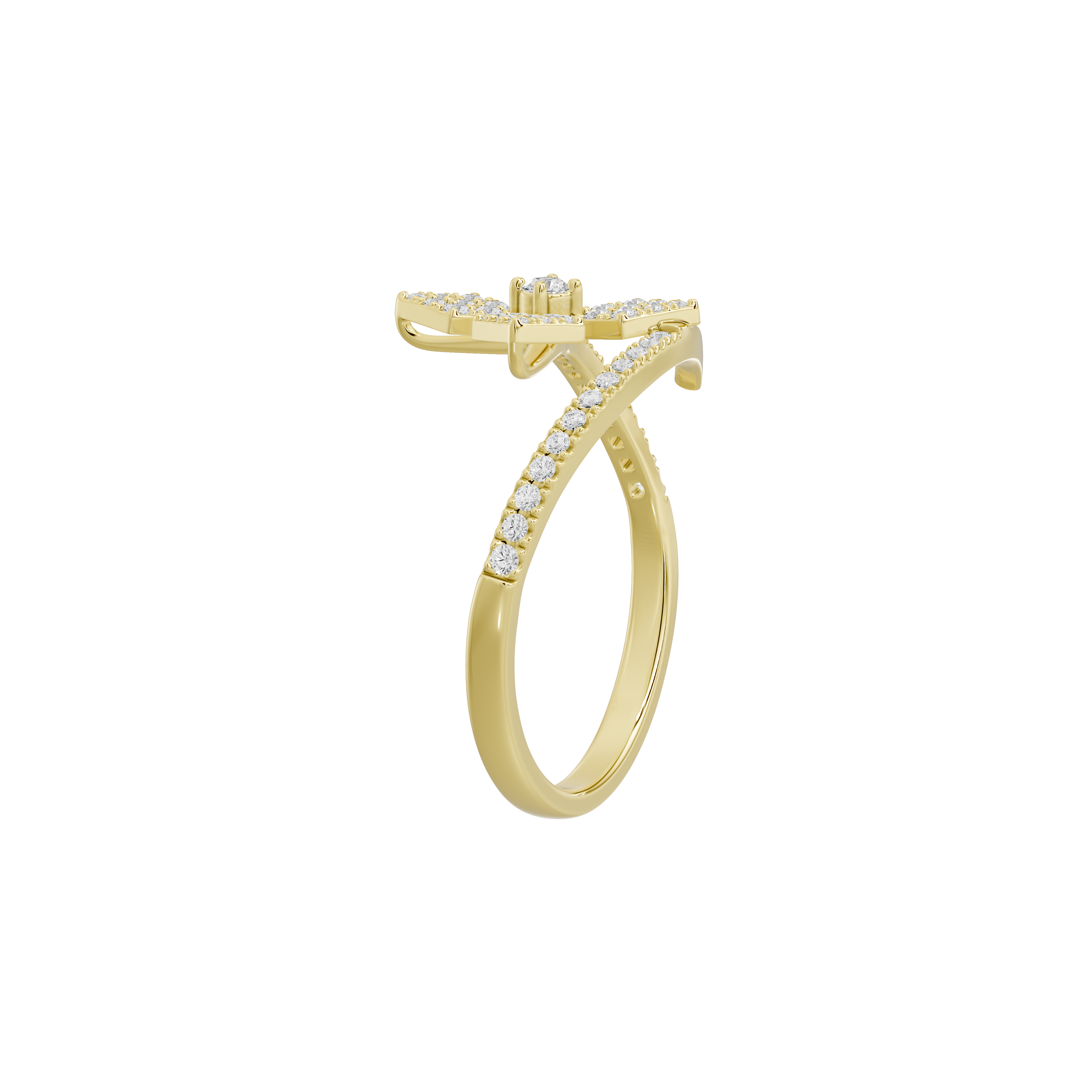 Pixel Bow - Lab Diamond Ring