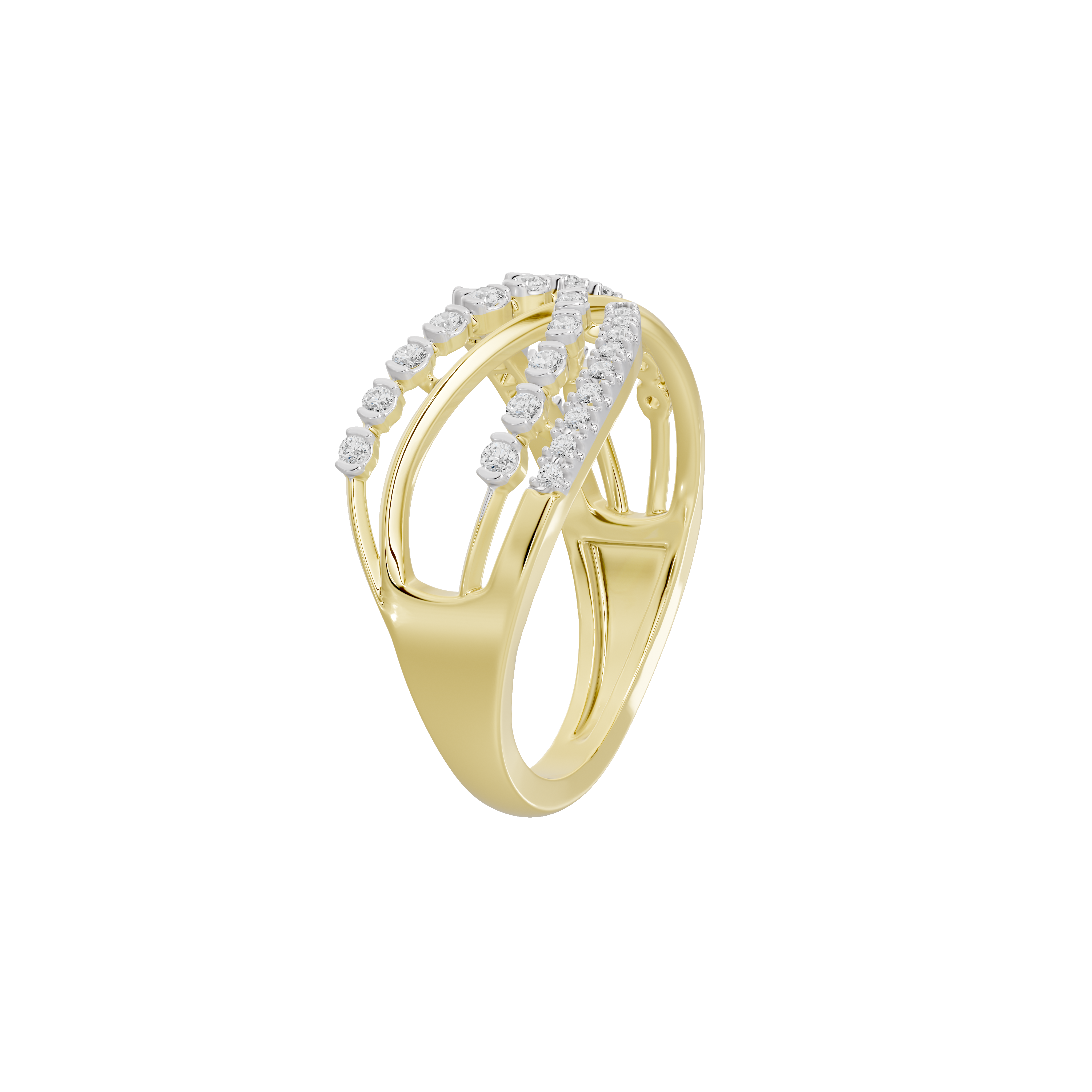 Ripple Layer - Lab Diamond Ring