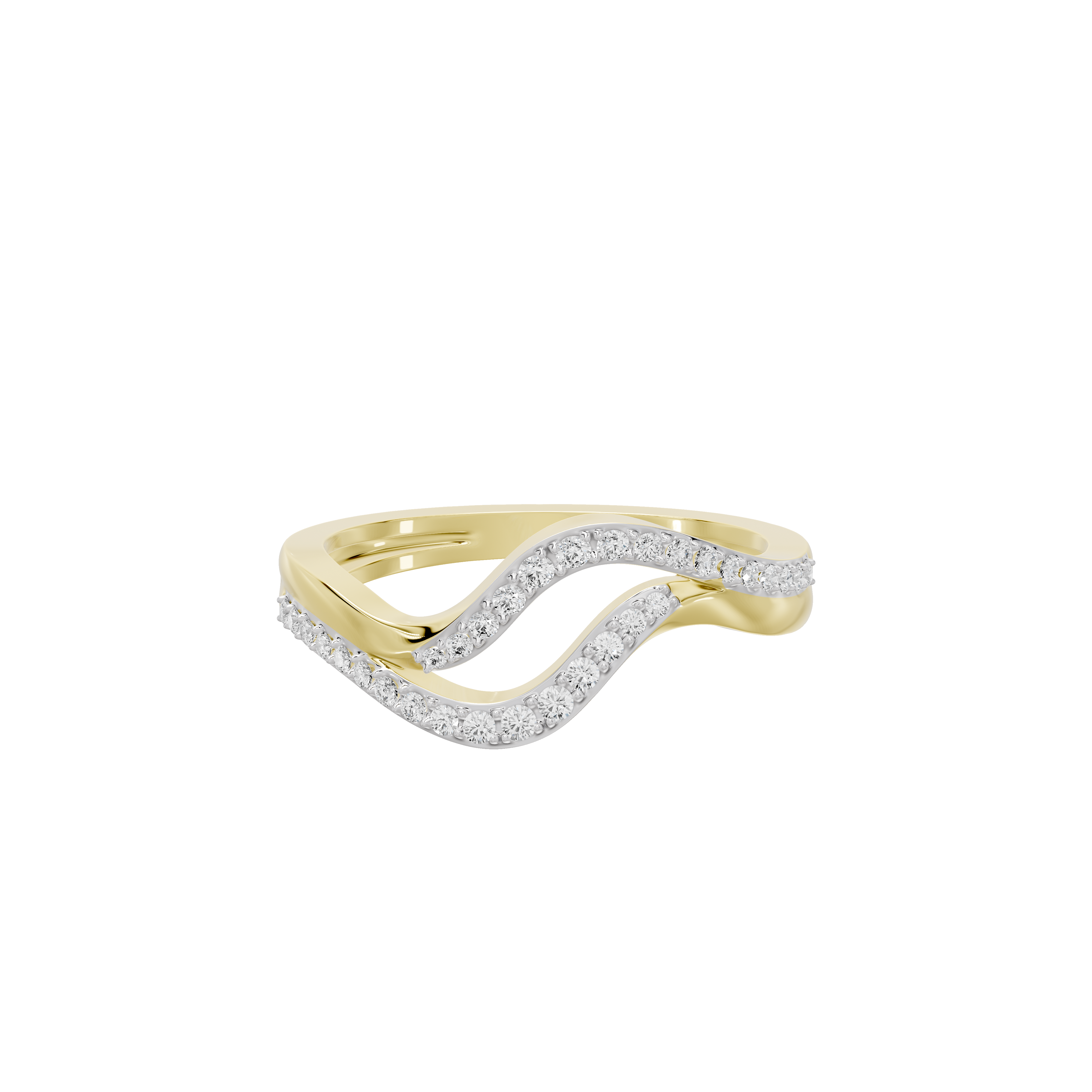 Wavebind - Lab Diamond Ring