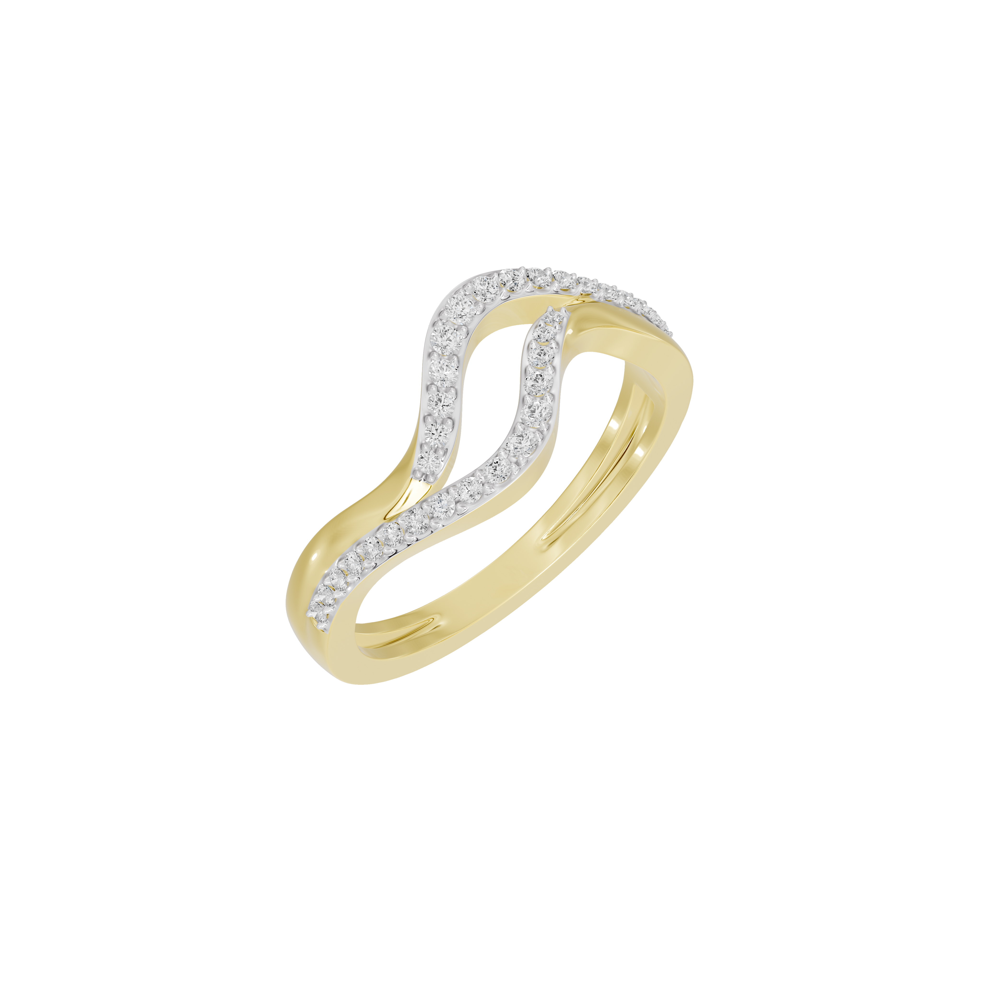 Wavebind - Lab Diamond Ring