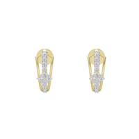 Axis Crown Hoops  - Lab Diamond Earrings