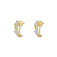 Axis Crown Hoops  - Lab Diamond Earrings