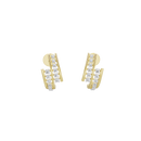 Dual Glide Hoops  - Lab Diamond Earrings