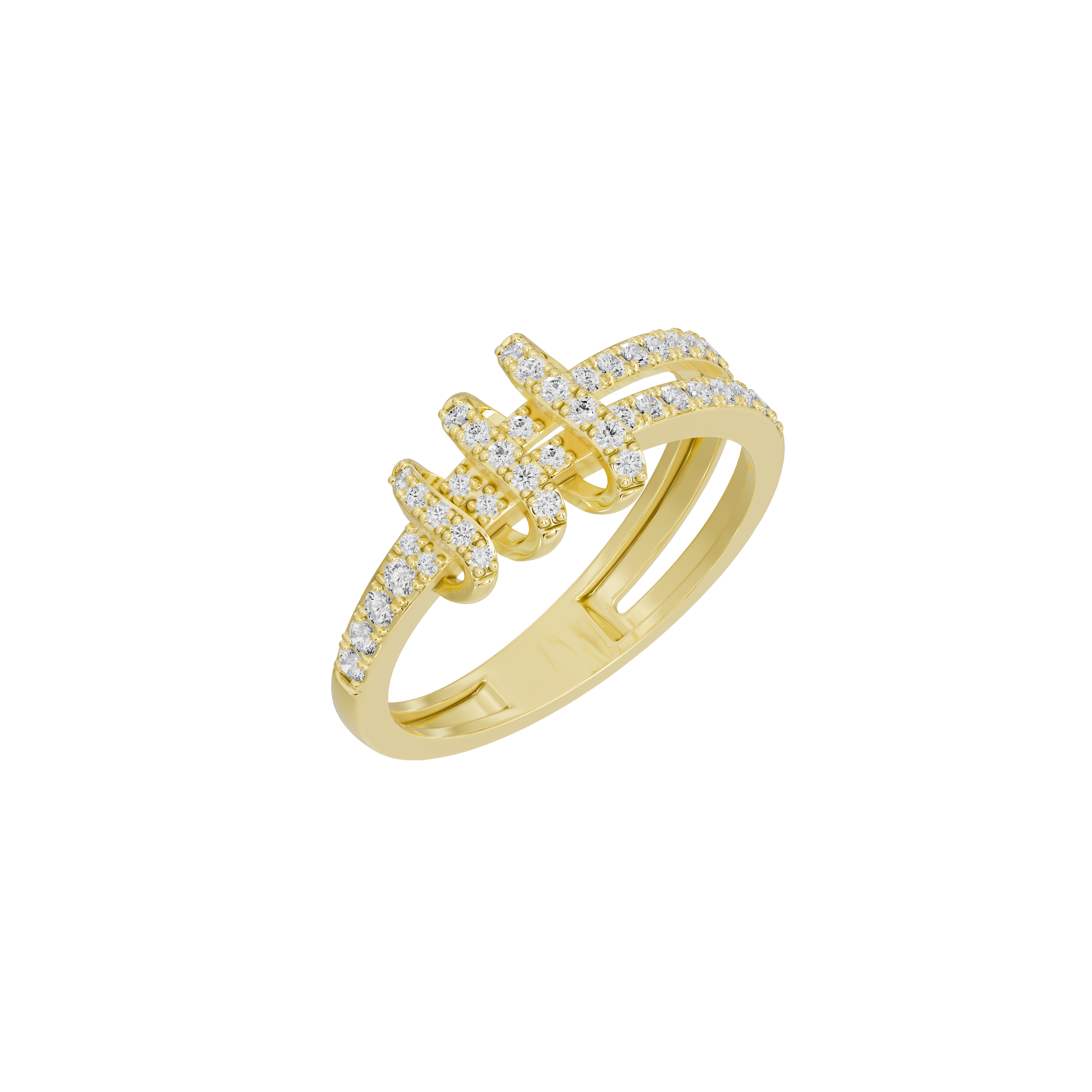 Triple Helix - Lab Diamond Ring