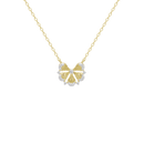 Golden Petal Bow - Lab Diamond Necklace