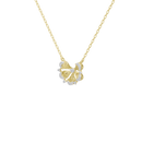 Golden Petal Bow - Lab Diamond Necklace