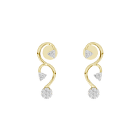 The Calligraphy Vine - Lab Diamond Earrings