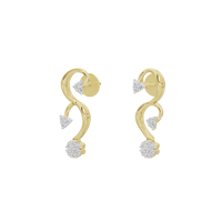 The Calligraphy Vine - Lab Diamond Earrings