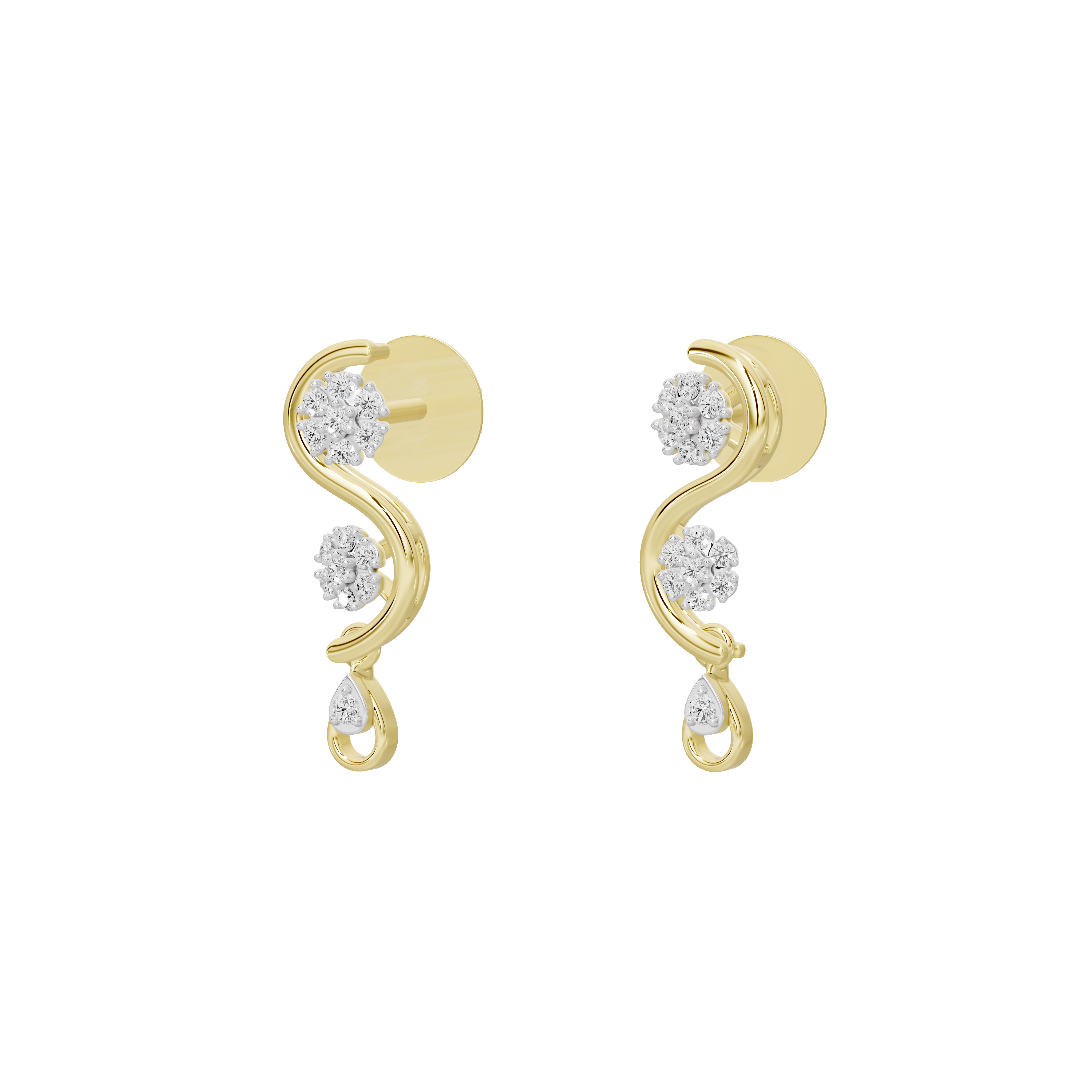 Vine Cascade - Lab Diamond Earring