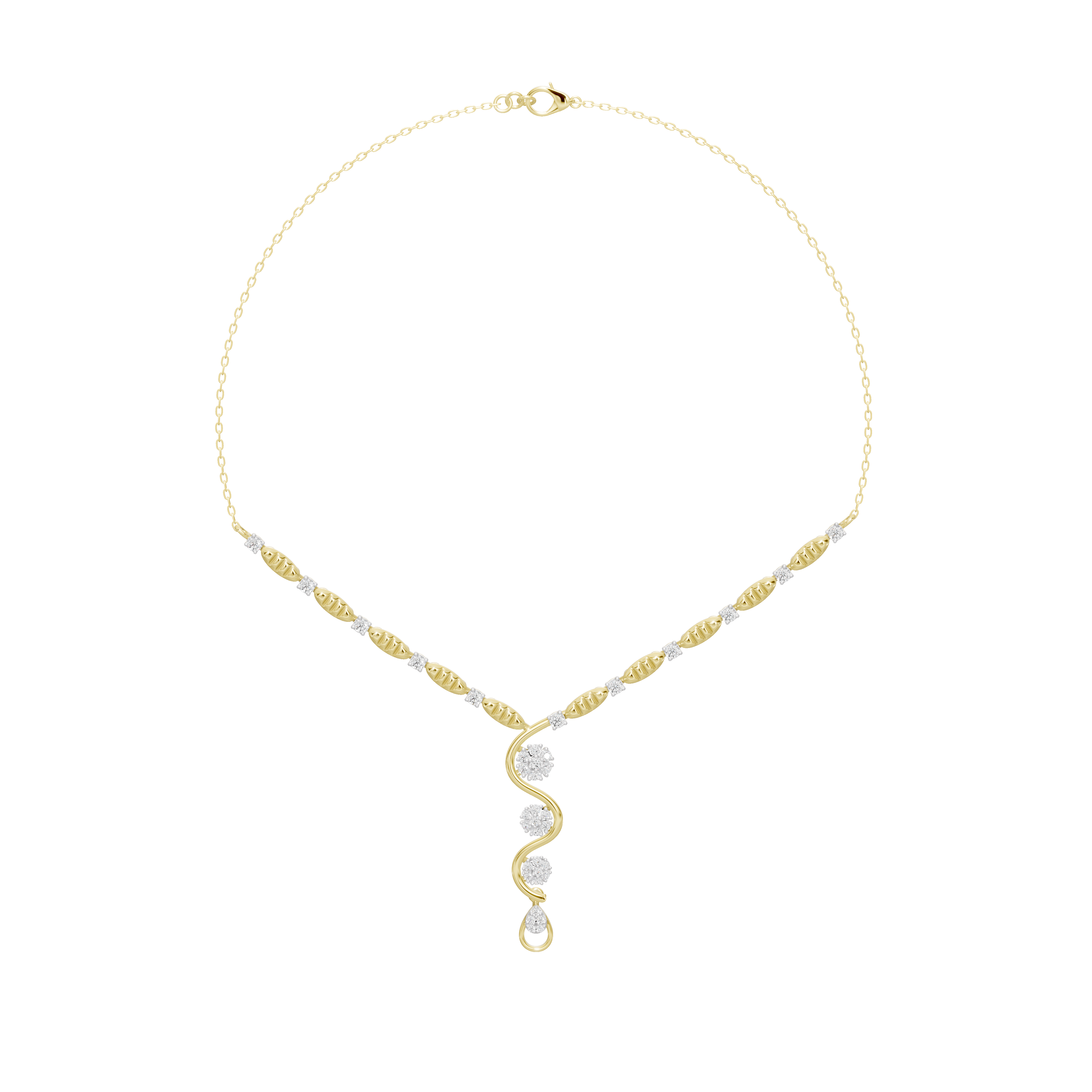Vine Cascade - Lab Diamond Necklace