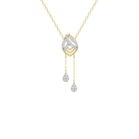 Earring Frame Tassel -Lab Diamond Necklace