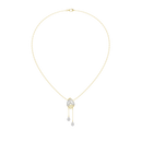 Earring Frame Tassel -Lab Diamond Necklace