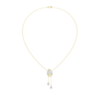 Earring Frame Tassel -Lab Diamond Necklace