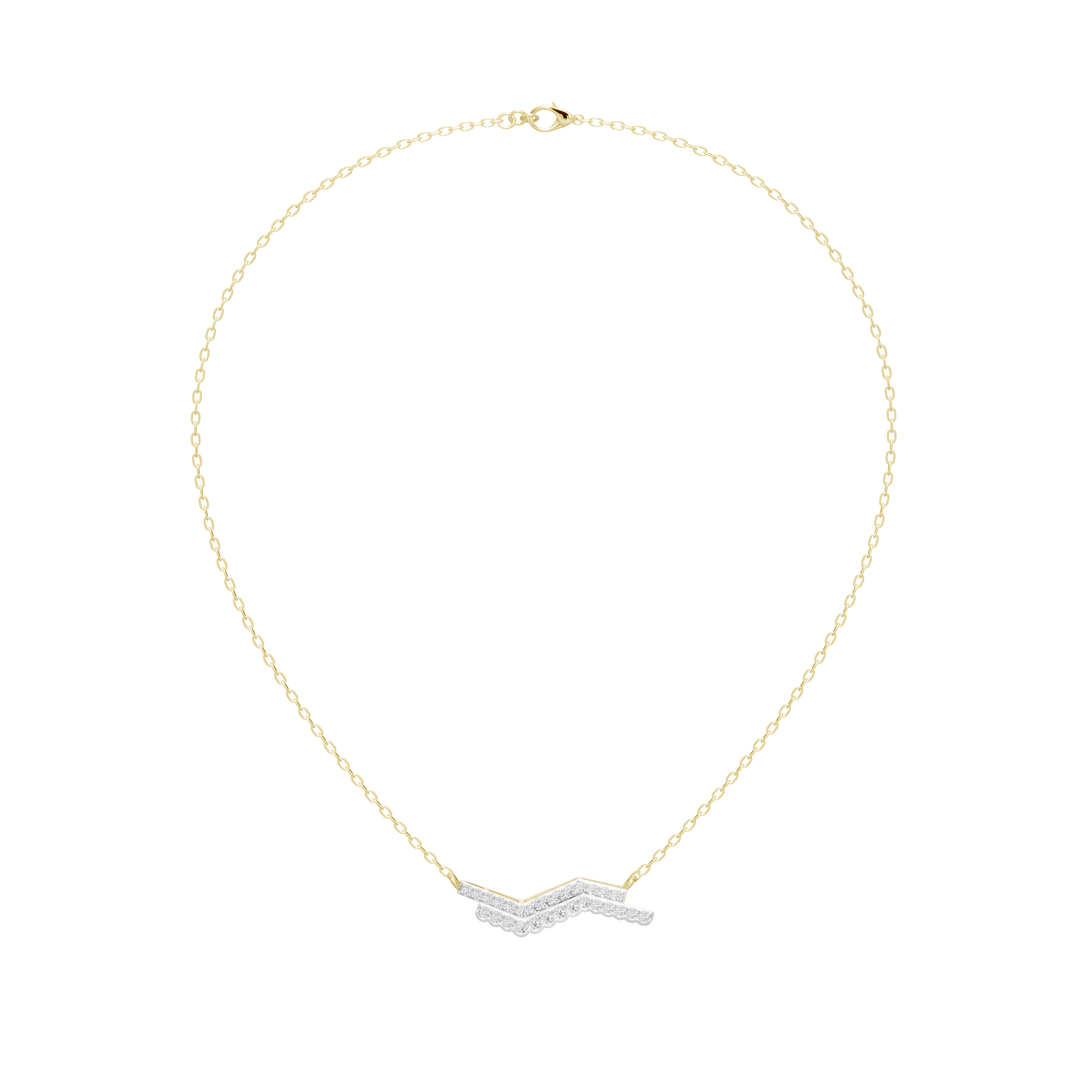 Whisper Curve - Lab Diamond Necklace