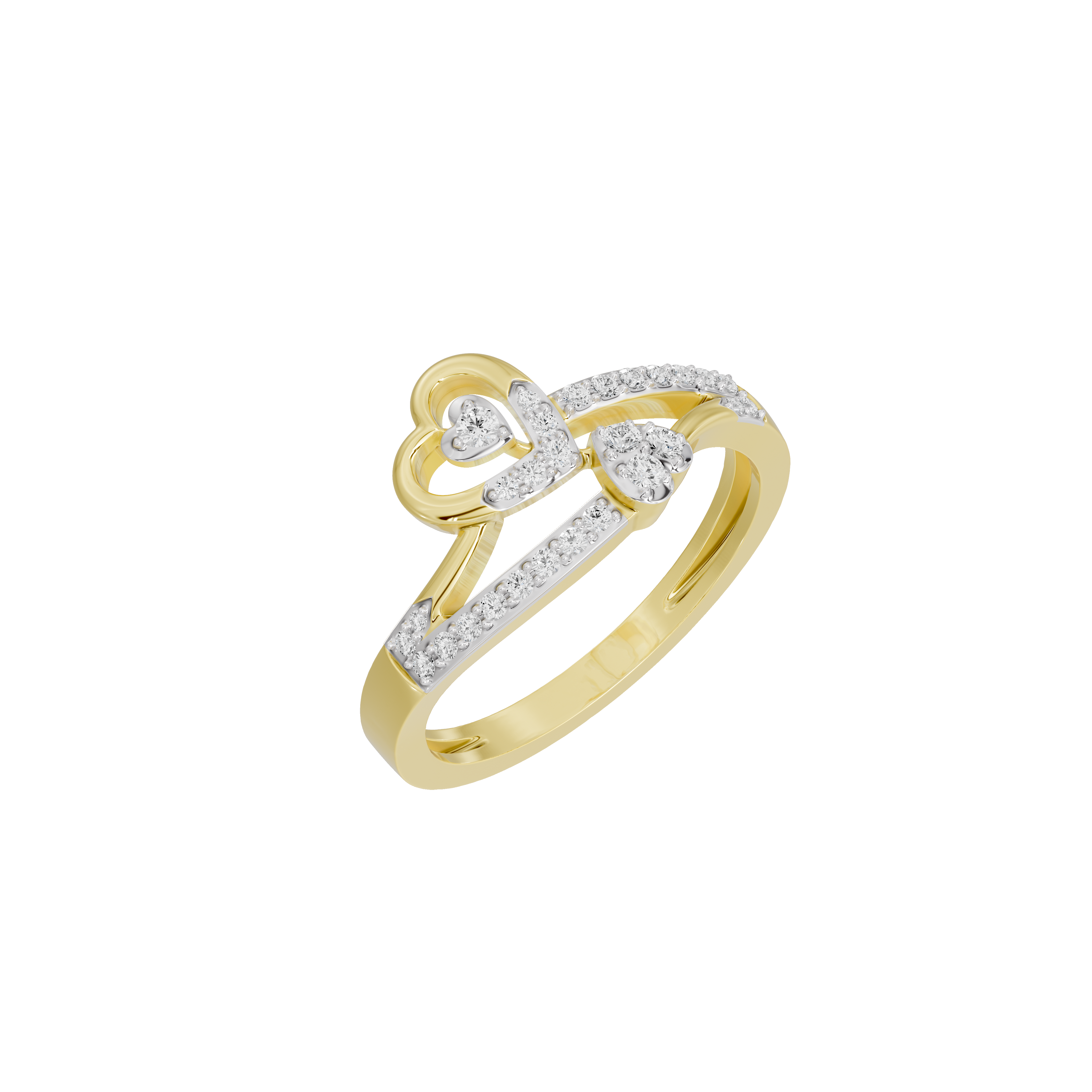 Heartline Merge - Lab Diamond Ring