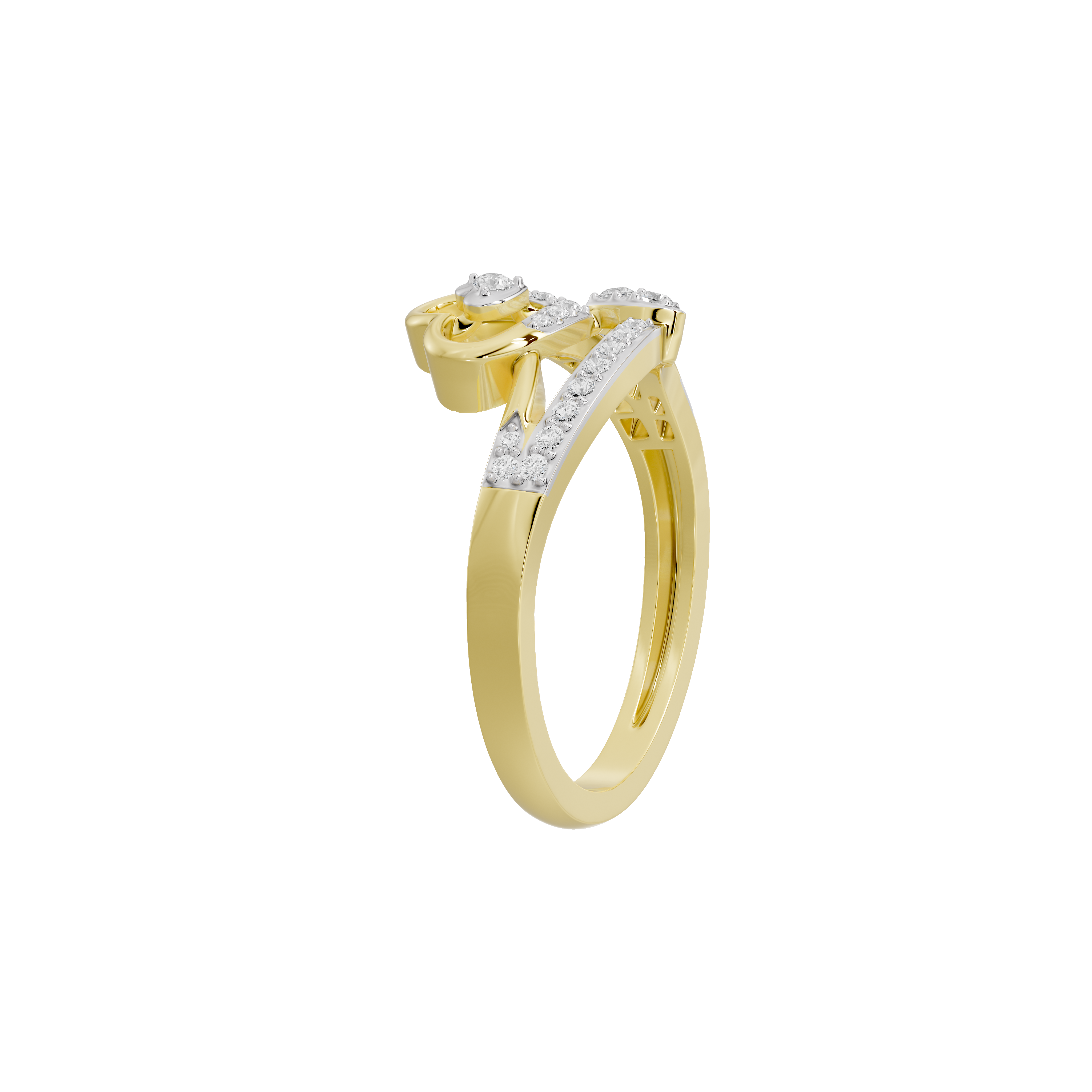 Heartline Merge - Lab Diamond Ring