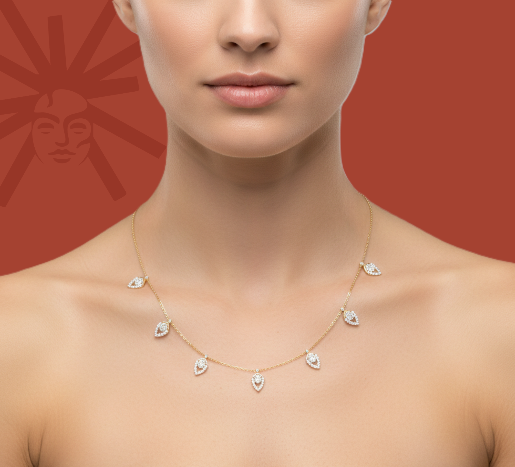 LeafLuxe Charm - Lab Diamondv Necklace