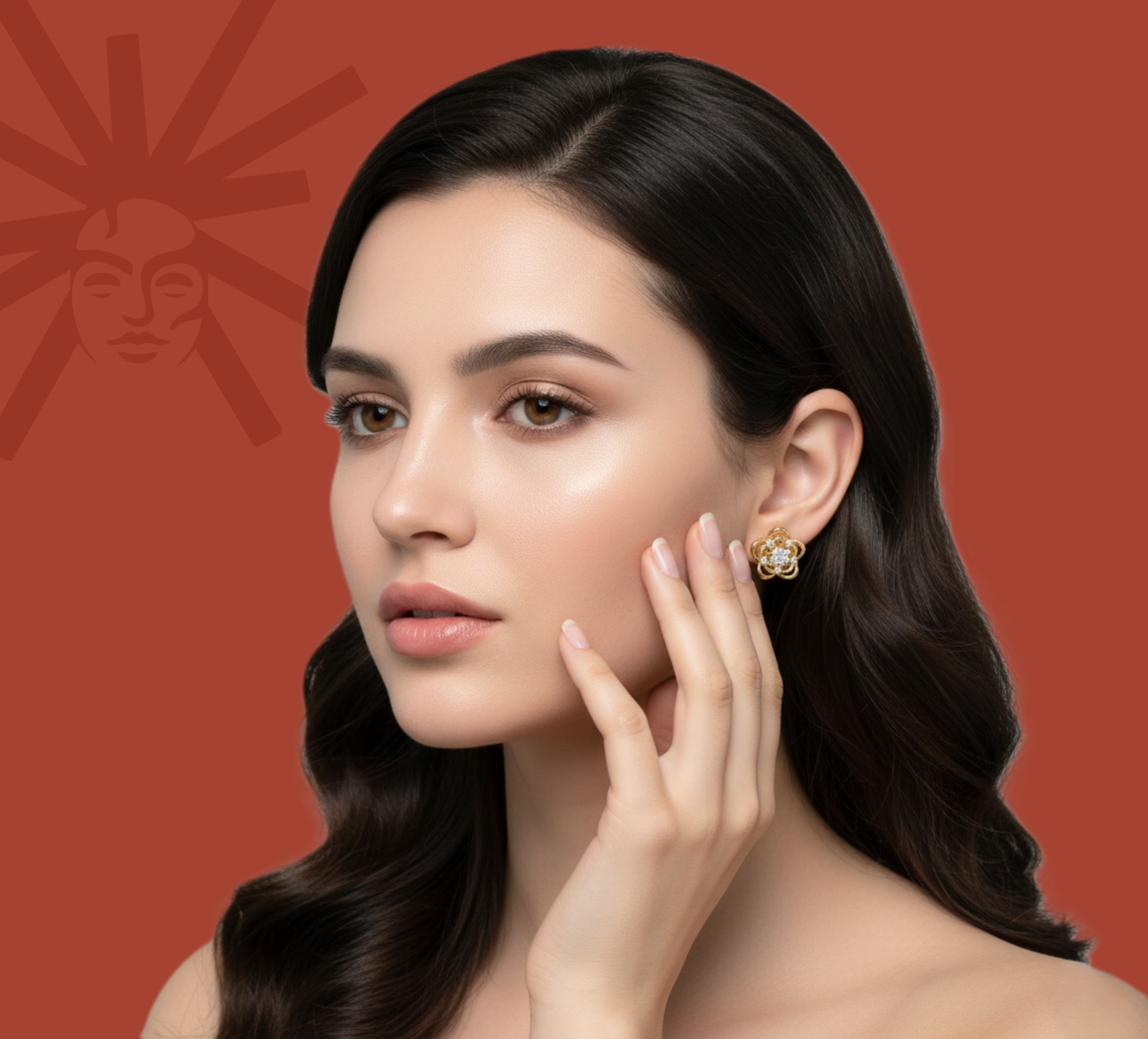 Crown Petal - Lab Diamond Earring