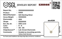 Shield Gold -Lab Diamond Pendant