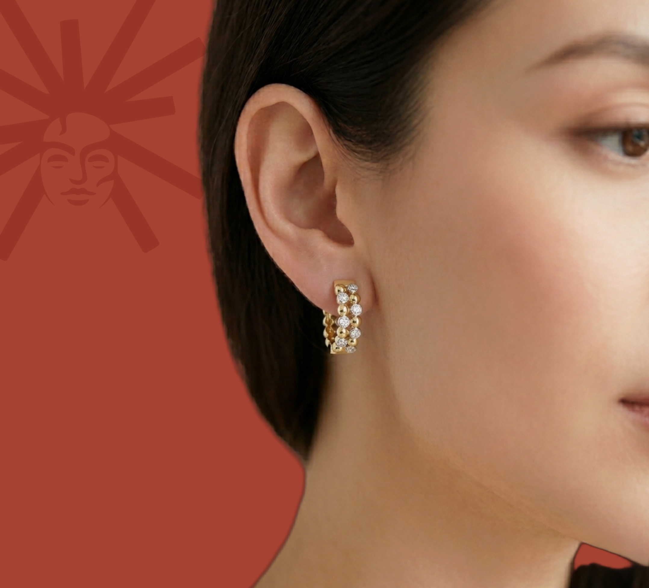 Bead - Lab Diamond Earrings