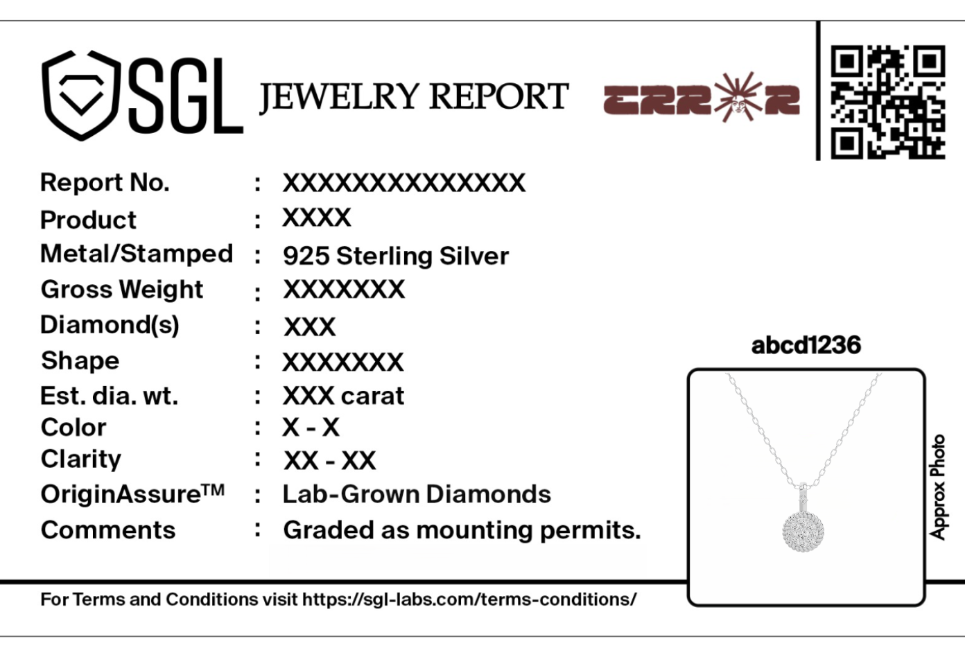 Ora- Lab Diamond Pendant