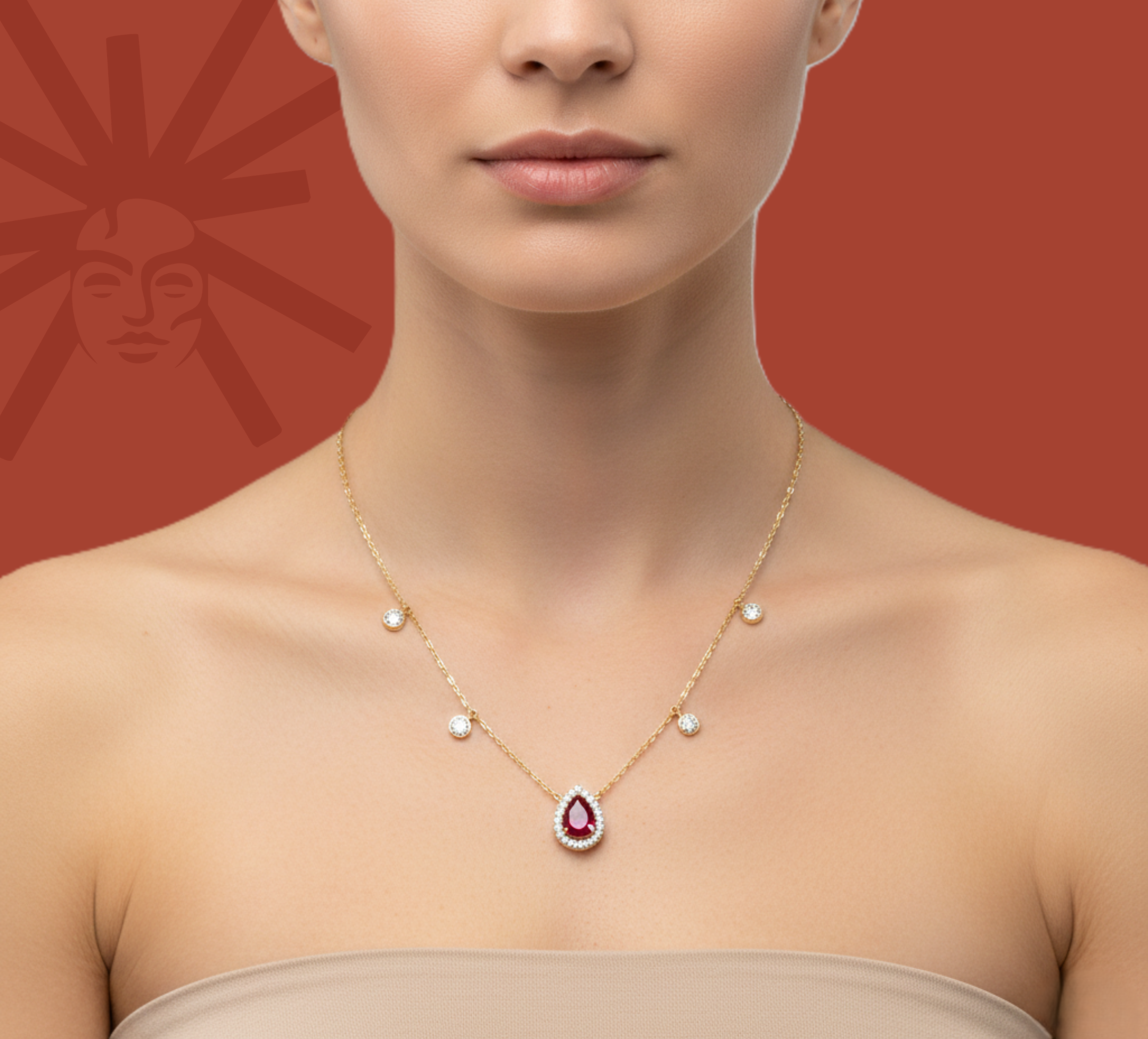 RubyDew Layered - Lab Diamond Necklace