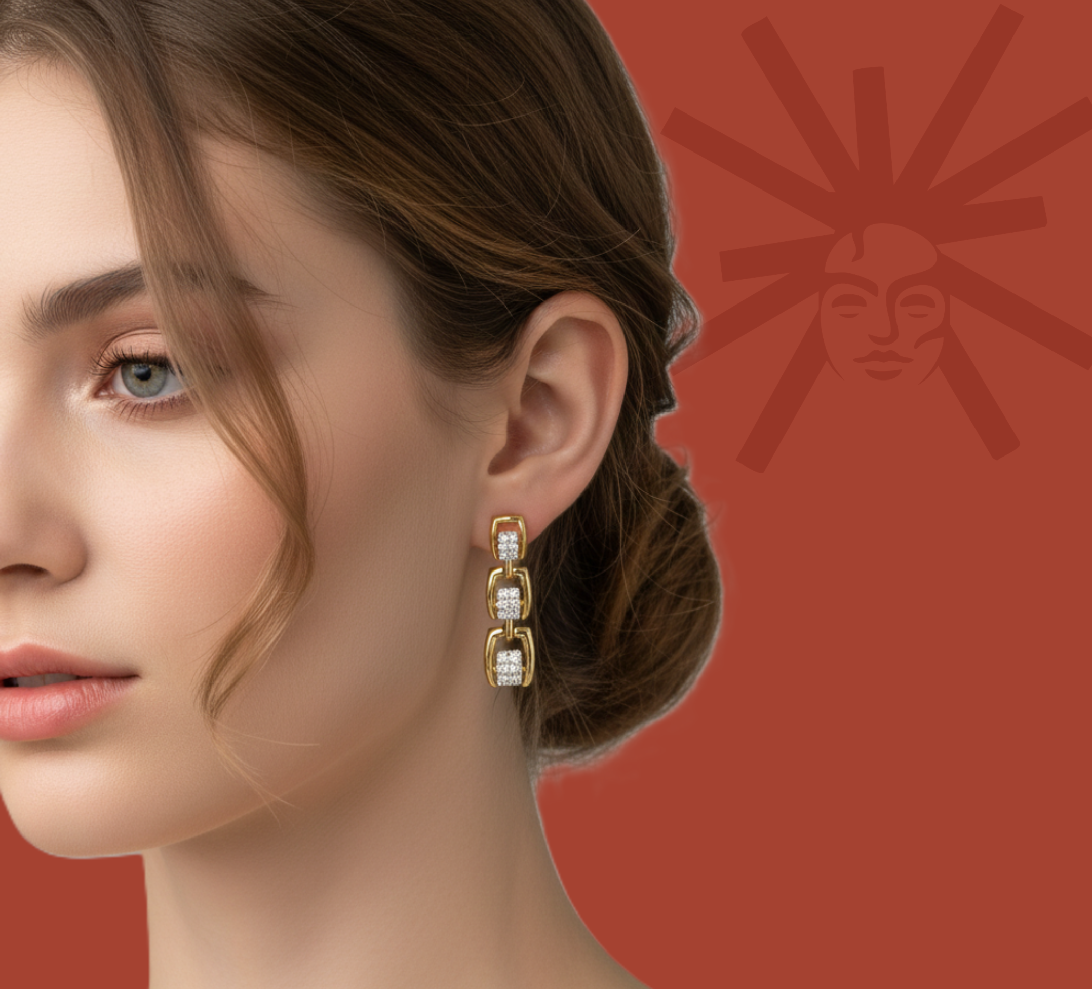 Linked Verve Earrings - Lab Diamond Earrings