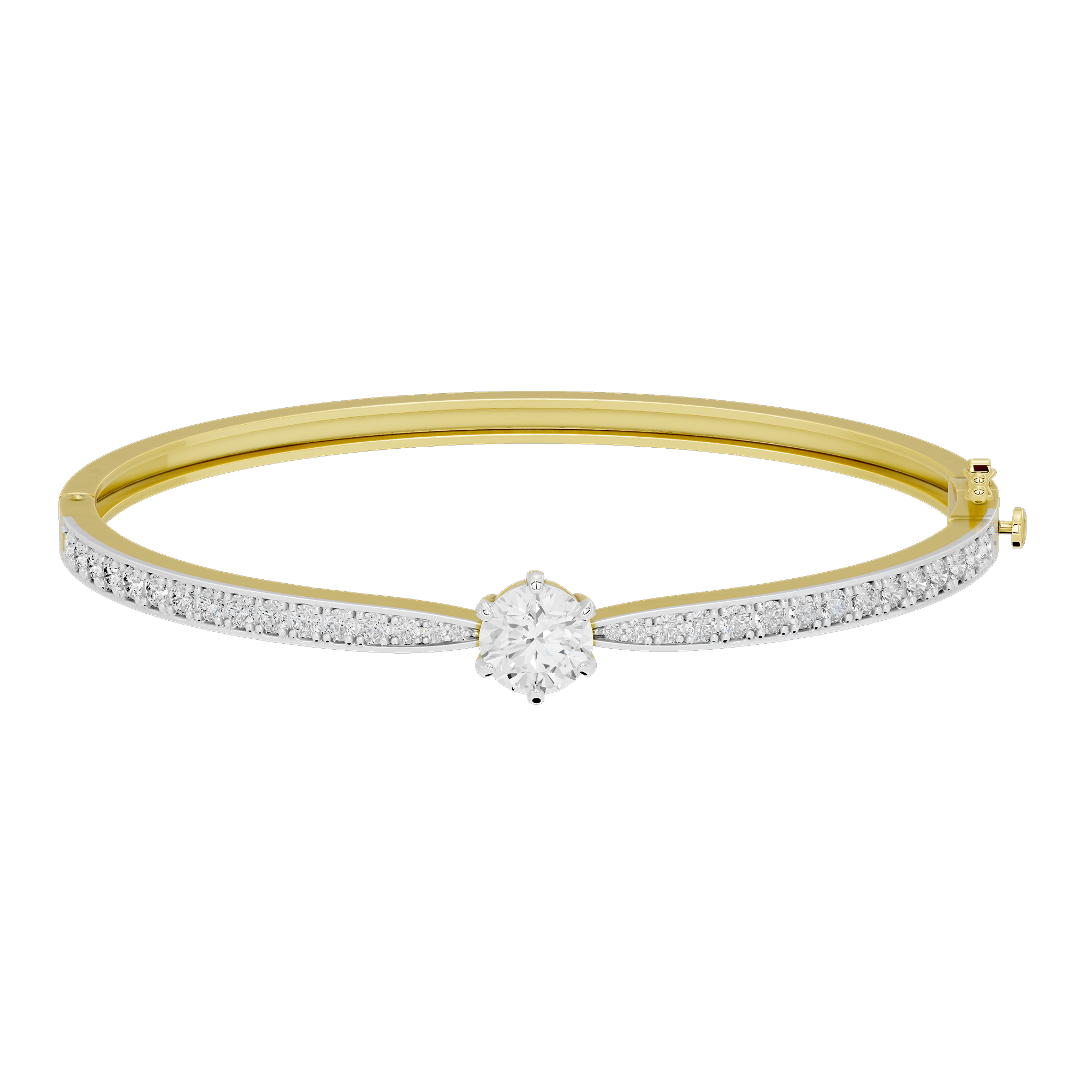 Center Flash Wristband 3.032 Carat Lab Grown Diamond Bracelet
