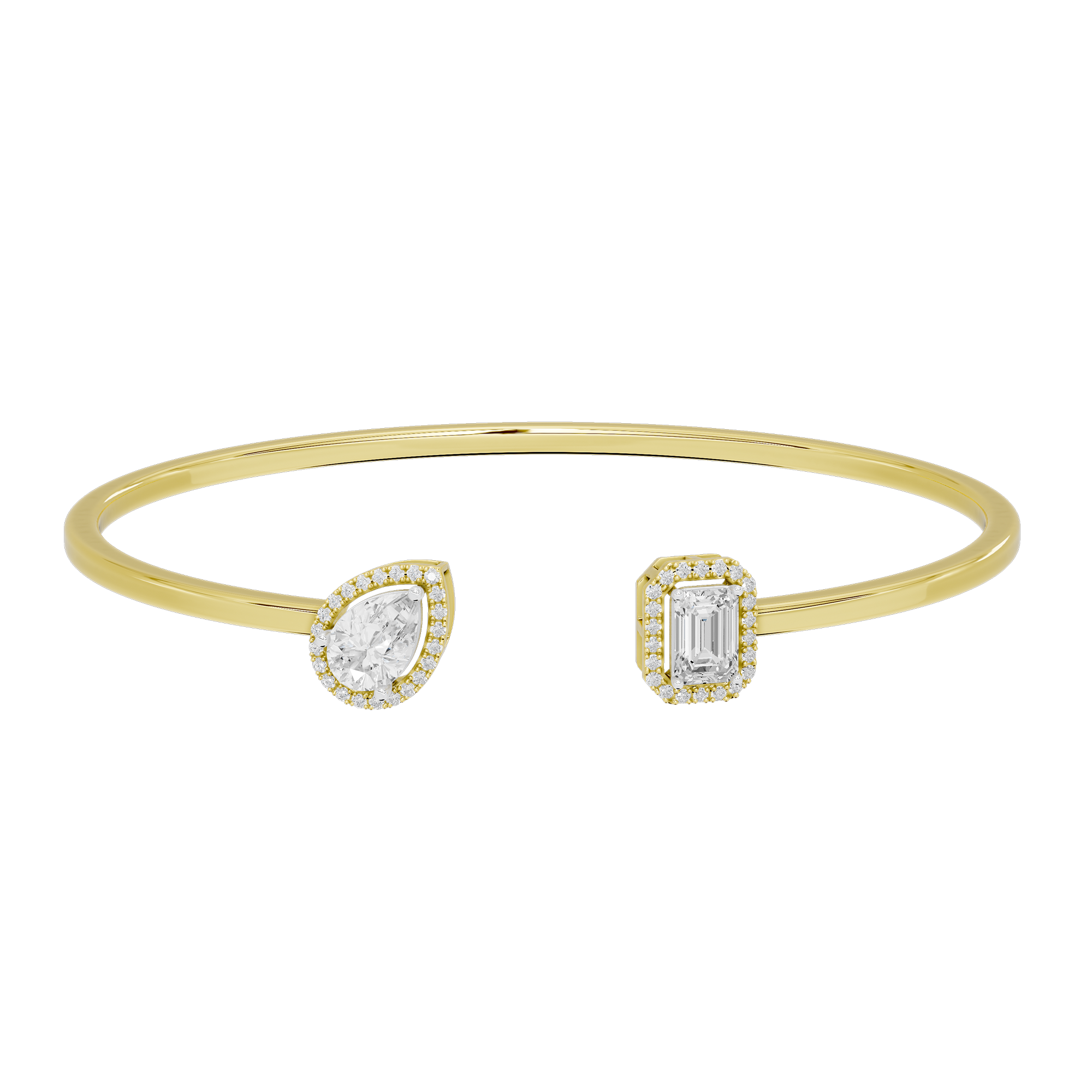 Duo Dash flexcuff 1.531 Carat Lab Grown Diamond Bracelet