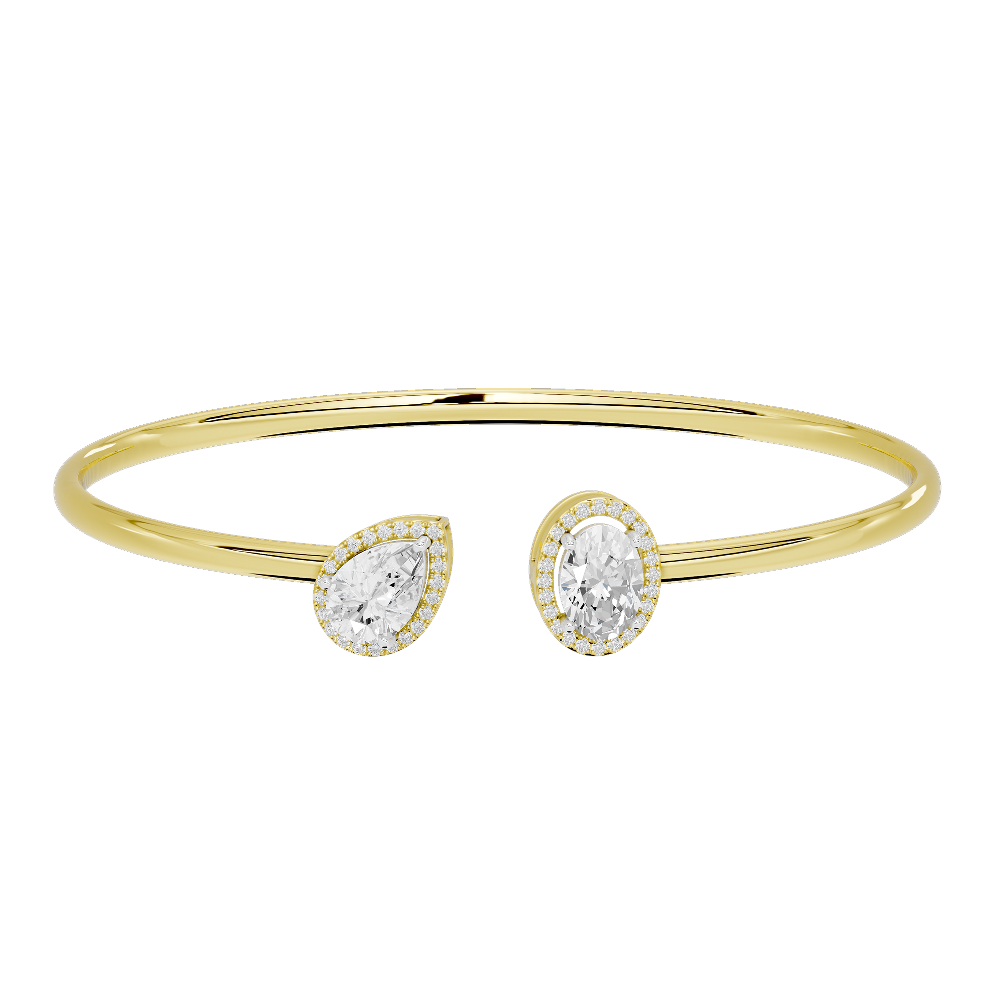 Dual Vibe flexcuff 2.266 Carat Lab Grown Diamond Bracelet