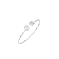 Double Dazz flexcuff 2.324 Carat Lab Grown Diamond Bracelet