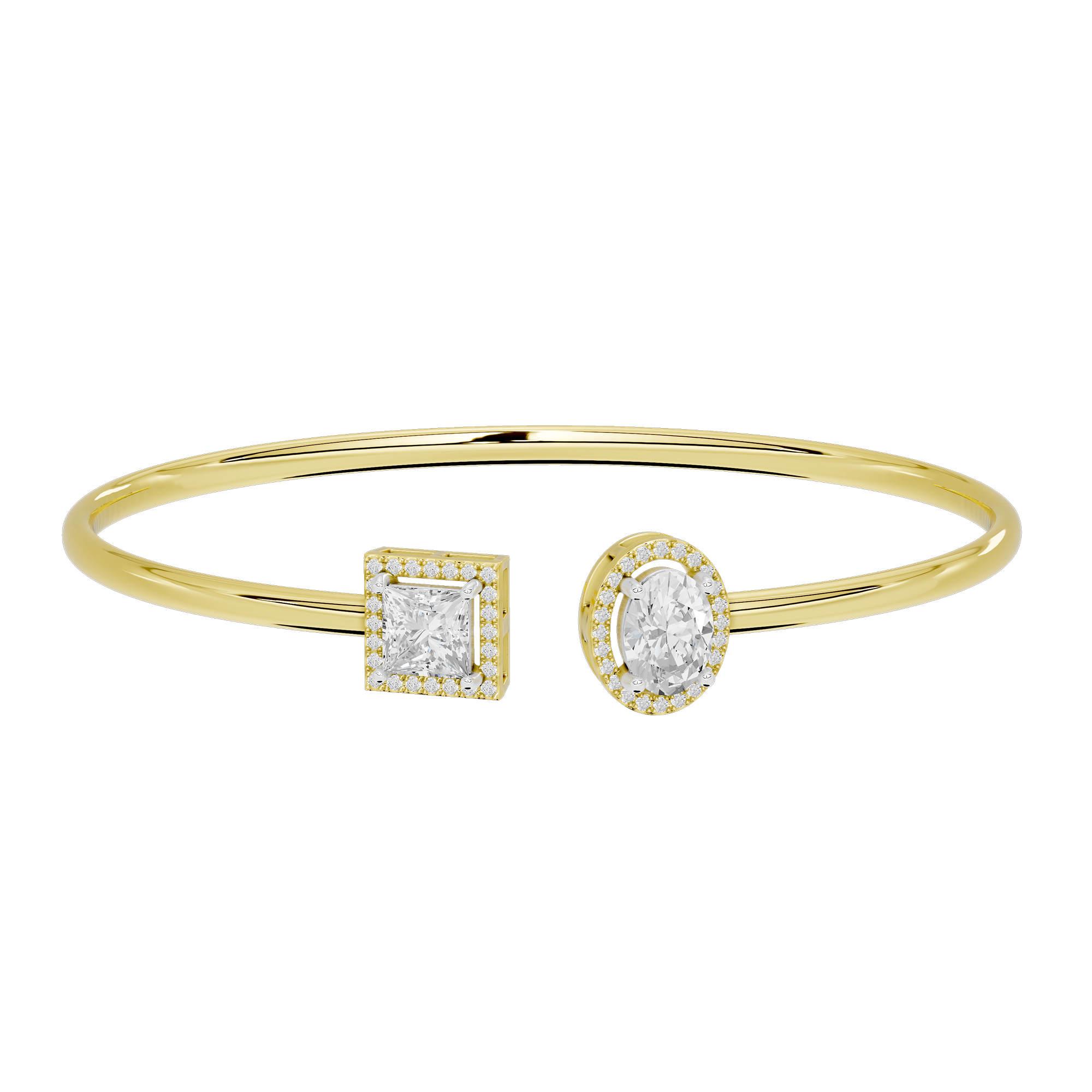 Double Dazz flexcuff 2.324 Carat Lab Grown Diamond Bracelet