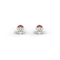 Single Serve Solitaire 1.073 Carat Lab Grown Diamond Stud Earrings -