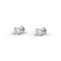 Single Serve Solitaire 1.073 Carat Lab Grown Diamond Stud Earrings -