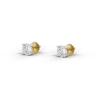Single Serve Solitaire 1.073 Carat Lab Grown Diamond Stud Earrings -