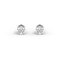 Sweet Flick Solitaire 2.117 Carat Lab Grown Diamond Stud Earrings