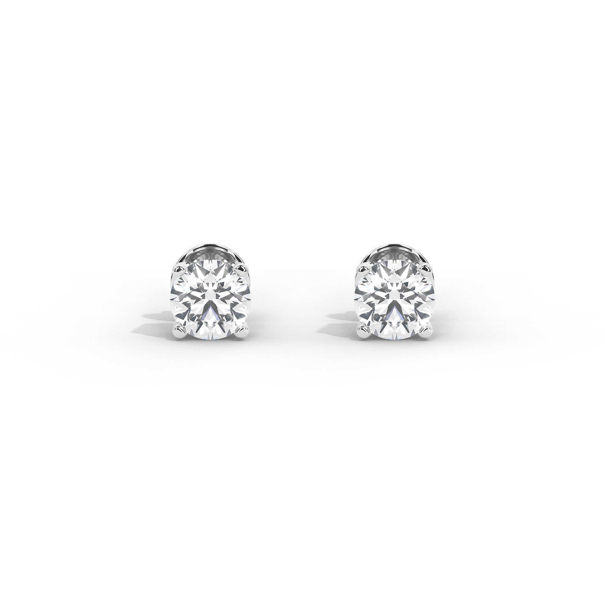 Sweet Flick Solitaire 2.117 Carat Lab Grown Diamond Stud Earrings
