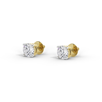 Sweet Flick Solitaire 2.117 Carat Lab Grown Diamond Stud Earrings