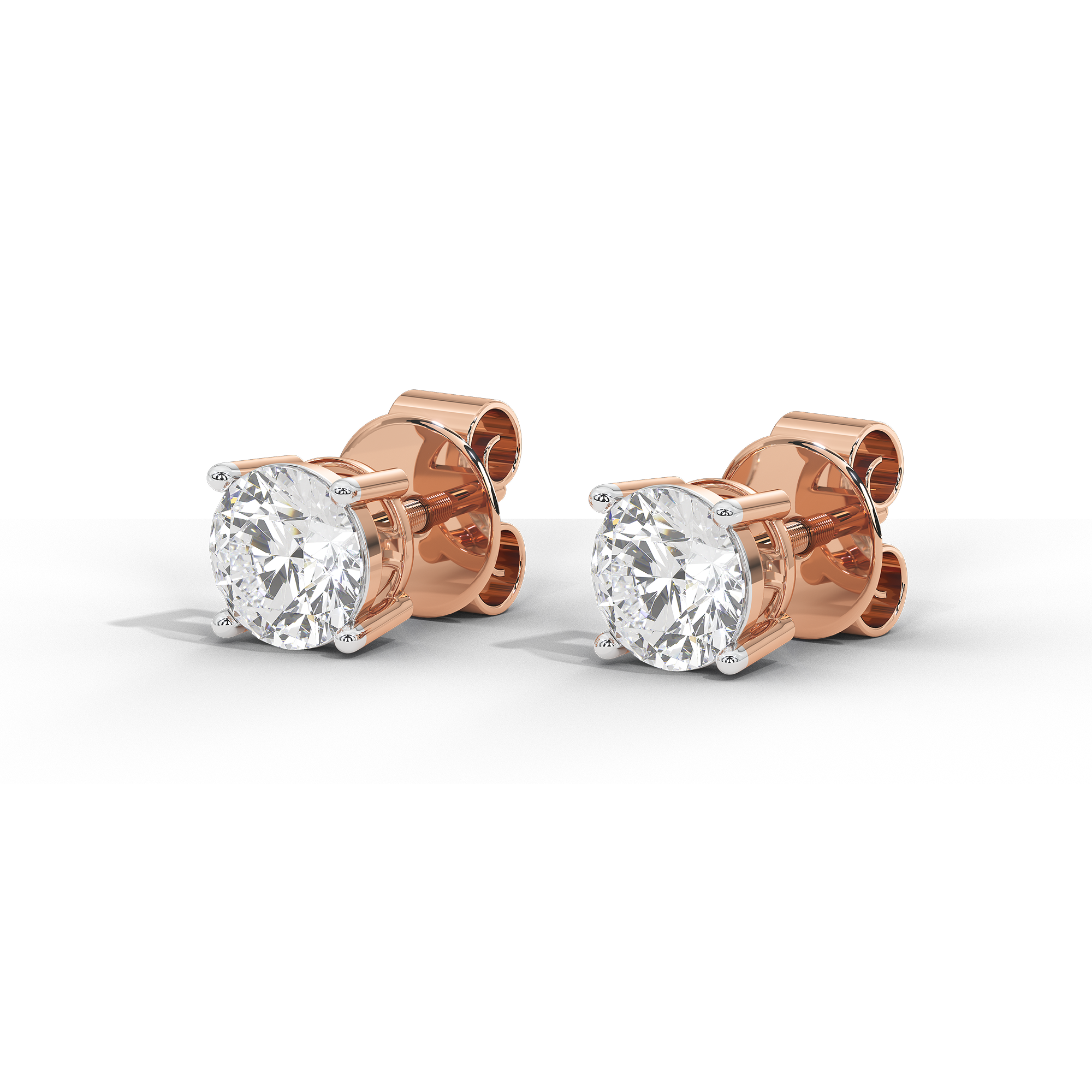 Babe Stud Solitaire 4.16 Carat Lab Grown Diamond Stud Earrings