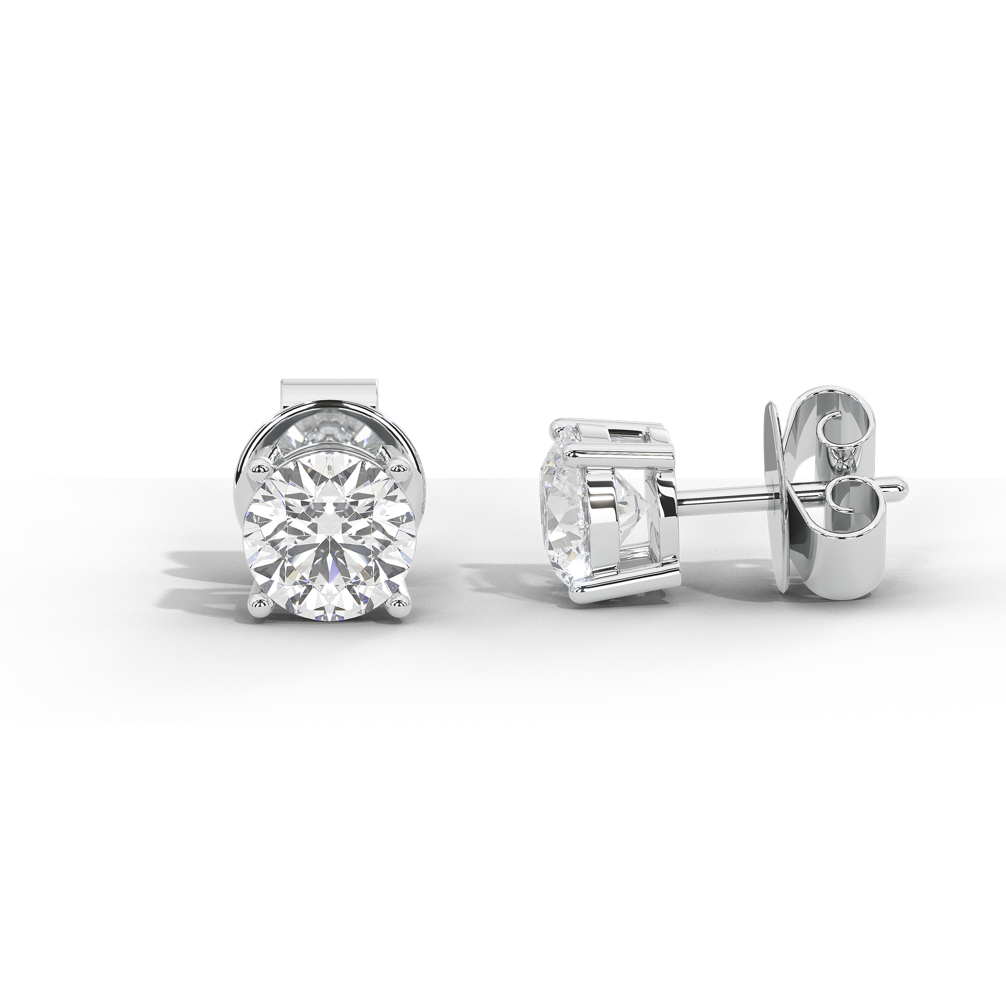 Babe Stud Solitaire 4.16 Carat Lab Grown Diamond Stud Earrings