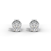 Babe Stud Solitaire 4.16 Carat Lab Grown Diamond Stud Earrings