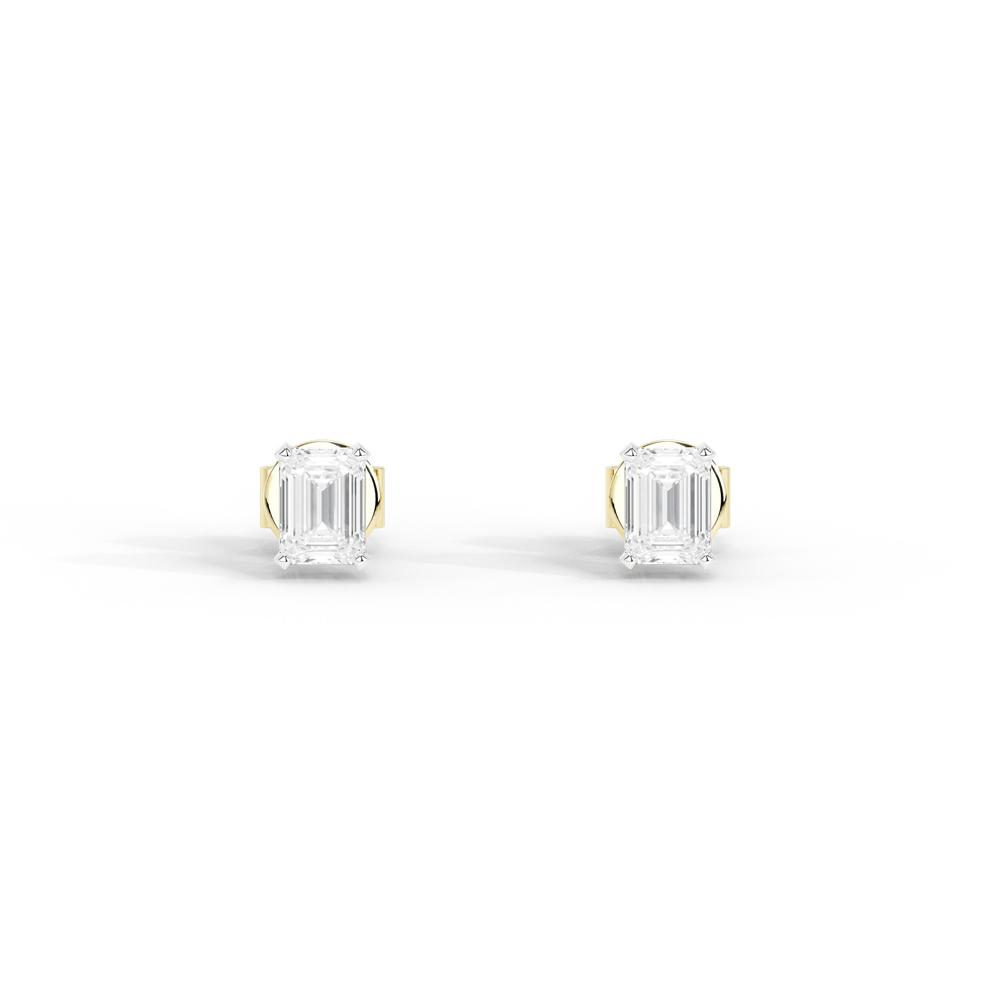 Solo Glow Solitaire 2.228 Carat Lab Grown Diamond Stud Earrings