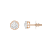 One Hit solitaire 1.465 Carat Lab Grown Diamond Stud Earrings