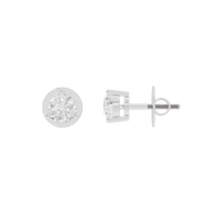 One Hit solitaire 1.465 Carat Lab Grown Diamond Stud Earrings
